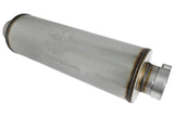 Saturn 4S 409 Stainless Steel Muffler 4 Inch ID Center/Center x 8 Inch Dia. x 30 Inch Oal - Round Body aFe Power