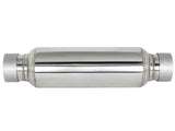 Mach Force-Xp 304 Stainless Steel Resonator 2-1/2 Inch Inlet/Outlet x 4 Inch Dia. x 12 Inch Body x 15 Inch Overall Length aFe Power