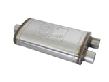 Mach Force-Xp 304 Stainless Steel Muffler 3 Inch Inlet (Center) / 3 Inch Outlet (Dual) x 22 Inch L x 11 Inch W x 6 Inch H aFe Power