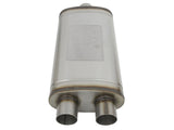 Mach Force-Xp 304 Stainless Steel Muffler 3 Inch Inlet (Center) / 3 Inch Outlet (Dual) x 22 Inch L x 11 Inch W x 6 Inch H aFe Power