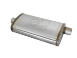 Mach Force-Xp 304 Stainless Steel Muffler 3 Inch Inlet (Center) / 3 Inch Outlet (Off-Center) x 22 Inch L x 11 Inch W x 5 Inch H aFe Power