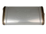 Mach Force-Xp 304 Stainless Steel Muffler 2-1/2 Inch ID Center/Offset x 9 Inch W x 4 Inch H x 18 Inch L - Oval Body aFe Power