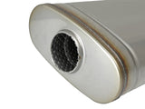 Mach Force-Xp 304 Stainless Steel Muffler 2-1/2 Inch ID Center/Offset x 9 Inch W x 4 Inch H x 18 Inch L - Oval Body aFe Power