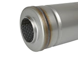 Mach Force-Xp 304 Stainless Steel Muffler 2-1/2 Inch ID Center/Center x 9 Inch Dia. x 14 Inch L - Round Body aFe Power