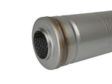 Mach Force-Xp 304 Stainless Steel Muffler 2-1/2 Inch ID Center/Center x 5 Inch Dia. x 18 Inch L - Round Body aFe Power