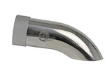 Mach Force-Xp 304 Stainless Steel Clamp-on Exhaust Tip Polished 2-1/2 Inch Inlet x 2-1/2 Inch Outlet X 9 Inch L aFe Power