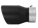 Mach Force-Xp 409 Stainless Steel Clamp-on Exhaust Tip Black 2-1/2 Inch Inlet x 3-1/2 Inch Outlet x 6 Inch L aFe Power