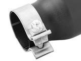 Mach Force-Xp 409 Stainless Steel Clamp-on Exhaust Tip Black 2-1/2 Inch Inlet x 3-1/2 Inch Outlet x 6 Inch L aFe Power