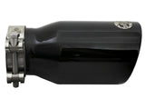 Mach Force-Xp 304 Stainless Steel Clamp-on Exhaust Tip Black 2-1/2 Inch Inlet x 3-1/2 Inch Outlet X 7 Inch L aFe Power