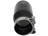 Mach Force-Xp 304 Stainless Steel Clamp-on Exhaust Tip Black 2-1/2 Inch Inlet x 3-1/2 Inch Outlet X 7 Inch L aFe Power