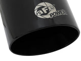 Mach Force-Xp 304 Stainless Steel Clamp-on Exhaust Tip Black 2-1/2 Inch Inlet x 3-1/2 Inch Outlet X 7 Inch L aFe Power