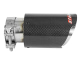Mach Force-Xp 304 Stainless Steel Clamp-on Exhaust Tip Carbon Fiber 2-1/2 Inch Inlet x 3-1/2 Inch Outlet X 7 Inch L aFe Power