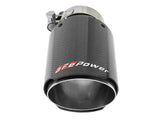 Mach Force-Xp 304 Stainless Steel Clamp-on Exhaust Tip Carbon Fiber 2-1/2 Inch Inlet x 3-1/2 Inch Outlet X 7 Inch L aFe Power