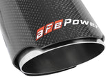 Mach Force-Xp 304 Stainless Steel Clamp-on Exhaust Tip Carbon Fiber 2-1/2 Inch Inlet x 3-1/2 Inch Outlet X 7 Inch L aFe Power