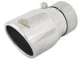 Mach Force-Xp 304 Stainless Steel Clamp-on Exhaust Tip Polished 2-1/2 Inch Inlet x 3-1/2 Inch Outlet x 6 Inch L aFe Power