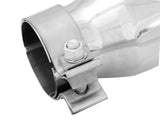 Mach Force-Xp 304 Stainless Steel Clamp-on Exhaust Tip Polished 2-1/2 Inch Inlet x 3-1/2 Inch Outlet x 6 Inch L aFe Power
