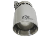 Mach Force-Xp 304 Stainless Steel Clamp-on Exhaust Tip Polished 2-1/2 Inch Inlet x 3-1/2 Inch Outlet X 7 Inch L aFe Power