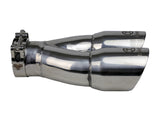 Takeda 304 Stainless Steel Clamp-on Exhaust Tip Polished 2-1/2 Inch Inlet x 3 Inch Dual Outlet x 9-1/2 Inch L aFe Power