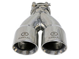 Takeda 304 Stainless Steel Clamp-on Exhaust Tip Polished 2-1/2 Inch Inlet x 3 Inch Dual Outlet x 9-1/2 Inch L aFe Power