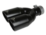 Mach Force-Xp 409 Stainless Steel Clamp-on Exhaust Tip Black 2-1/2 Inch Inlet x 3-1/2 Inch Outlet X 12 Inch L aFe Power