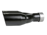 Takeda 304 Stainless Steel Clamp-on Exhaust Tip Black 2-1/2 Inch Inlet x 3-1/2 Inch Outlet X 12 Inch L aFe Power