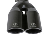 Takeda 304 Stainless Steel Clamp-on Exhaust Tip Black 2-1/2 Inch Inlet x 3-1/2 Inch Outlet X 12 Inch L aFe Power