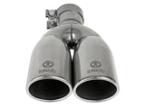 Takeda 304 Stainless Steel Clamp-on Exhaust Tip Polished 2-1/2 Inch Inlet x 3-1/2 Inch Outlet X 12 Inch L aFe Power
