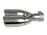 Mach Force-Xp 304 Stainless Steel Clamp-on Exhaust Tip Polished 2-1/2 Inch Inlet x 3-1/2 Inch Outlet X 12 Inch L aFe Power