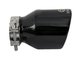Takeda 304 Stainless Steel Clamp-on Exhaust Tip Black 2-1/2 Inch Inlet x 4 Inch Outlet x 6 Inch L aFe Power