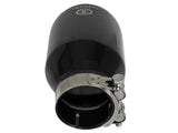 Takeda 304 Stainless Steel Clamp-on Exhaust Tip Black 2-1/2 Inch Inlet x 4 Inch Outlet x 6 Inch L aFe Power