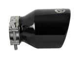 Mach Force-Xp 409 Stainless Steel Clamp-on Exhaust Tip Black 2-1/2 Inch Inlet x 4 Inch Outlet x 6 Inch L aFe Power