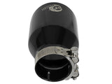 Mach Force-Xp 409 Stainless Steel Clamp-on Exhaust Tip Black 2-1/2 Inch Inlet x 4 Inch Outlet x 6 Inch L aFe Power