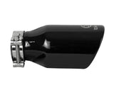 Takeda 409 Stainless Steel Clamp-on Exhaust Tip Black 2-1/2 Inch Inlet x 4 Inch Outlet x 8 Inch L aFe Power