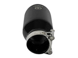 Takeda 409 Stainless Steel Clamp-on Exhaust Tip Black 2-1/2 Inch Inlet x 4 Inch Outlet x 8 Inch L aFe Power