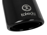 Takeda 409 Stainless Steel Clamp-on Exhaust Tip Black 2-1/2 Inch Inlet x 4 Inch Outlet x 8 Inch L aFe Power