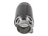 Mach Force-Xp 304 Stainless Steel Clamp-on Exhaust Tip Carbon Fiber 2-1/2 Inch Inlet x 4 Inch Outlet x 7 Inch L aFe Power