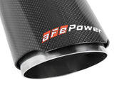 Mach Force-Xp 304 Stainless Steel Clamp-on Exhaust Tip Carbon Fiber 2-1/2 Inch Inlet x 4 Inch Outlet x 7 Inch L aFe Power