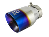 Takeda 304 Stainless Steel Clamp-on Exhaust Tip Blue Flame 2-1/2 Inch Inlet x 4 Inch Outlet x 7 Inch L aFe Power