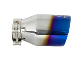 Takeda 304 Stainless Steel Clamp-on Exhaust Tip Blue Flame 2-1/2 Inch Inlet x 4 Inch Outlet x 7 Inch L aFe Power
