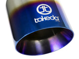 Takeda 304 Stainless Steel Clamp-on Exhaust Tip Blue Flame 2-1/2 Inch Inlet x 4 Inch Outlet x 7 Inch L aFe Power