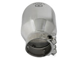 Takeda 304 Stainless Steel Clamp-on Exhaust Tip Polished 2-1/2 Inch Inlet x 4 Inch Outlet x 6 Inch L aFe Power
