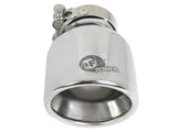 Mach Force-Xp 304 Stainless Steel Clamp-on Exhaust Tip Polished 2-1/2 Inch Inlet x 4 Inch Outlet x 6 Inch L aFe Power