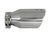 Takeda 304 Stainless Steel Clamp-on Exhaust Tip Polished 2-1/2 Inch Inlet x 4 Inch Outlet x 8 Inch L aFe Power