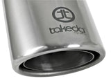 Takeda 304 Stainless Steel Clamp-on Exhaust Tip Polished 2-1/2 Inch Inlet x 4 Inch Outlet x 8 Inch L aFe Power