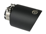Mach Force-Xp 304 Stainless Steel Clamp-on Exhaust Tip Black Velvet 2-1/2 Inch Inlet x 4-1/2 Inch Outlet x 7 Inch L aFe Power