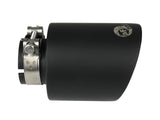 Mach Force-Xp 304 Stainless Steel Clamp-on Exhaust Tip Black Velvet 2-1/2 Inch Inlet x 4-1/2 Inch Outlet x 7 Inch L aFe Power
