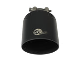 Mach Force-Xp 304 Stainless Steel Clamp-on Exhaust Tip Black Velvet 2-1/2 Inch Inlet x 4-1/2 Inch Outlet x 7 Inch L aFe Power