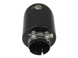 Mach Force-Xp 304 Stainless Steel Clamp-on Exhaust Tip Black Velvet 2-1/2 Inch Inlet x 4-1/2 Inch Outlet x 7 Inch L aFe Power