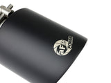 Mach Force-Xp 304 Stainless Steel Clamp-on Exhaust Tip Black Velvet 2-1/2 Inch Inlet x 4-1/2 Inch Outlet x 7 Inch L aFe Power