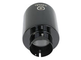 Takeda 409 Stainless Steel Clamp-on Exhaust Tip Black 2-1/2 Inch Inlet x 4-1/2 Inch Outlet x 7 Inch L aFe Power